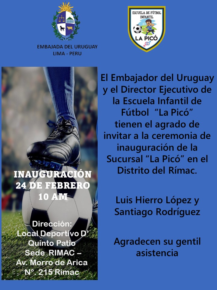 Lee más sobre el artículo INAUGURACION ESCUELA DE FUTBOL «LA PICO»